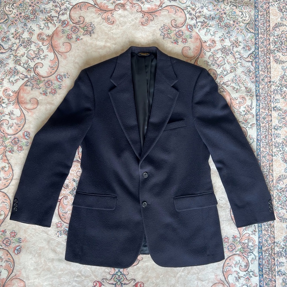 Brooks Brothers 100% Camelhair Navy Blazer